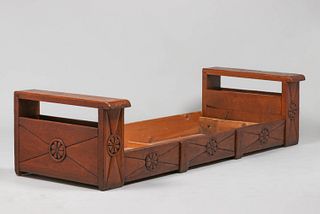 Navajo WPA Hand-Carved New Mexican Sofa c1930s