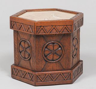 Navajo WPA Hand-Carved New Mexican Side Table c1930s