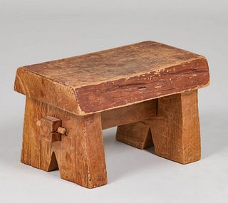 California Arts & Crafts Redwood Footstool c1910