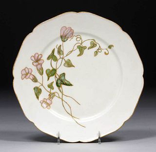 American Arts & Crafts Decorated Antique Haviland Plate