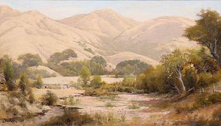 Jack Wisby (1869-1940) Painting Marin Hills c1920s