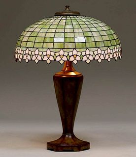 Arts & Crafts Leaded Glass Lamp c1910