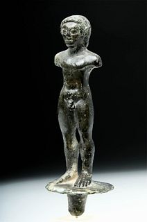Etruscan Bronze Figure of a Kouros / Young Man