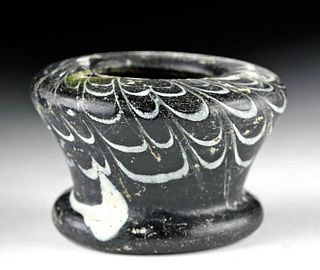 12th C. Islamic Ink Well Marbled Glass