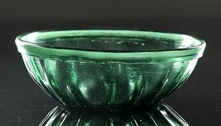 7th C. Islamic Glass Bowl - Gorgeous Green