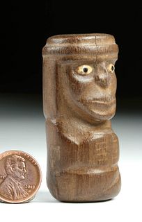 Moche Wood Poporo Human Form (for Lime Powder)