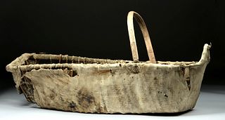 19th C. Bakairi Indians Wood Mayaku (Child's Basket)