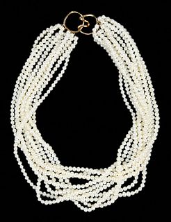 14kt. Multistrand Pearl Necklace