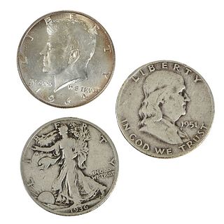 Over 180 Silver U.S. Half Dollars 