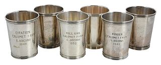 Six Sterling Julep Cups