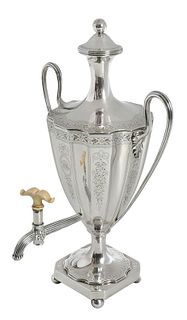 George III English Silver Coffee Urn