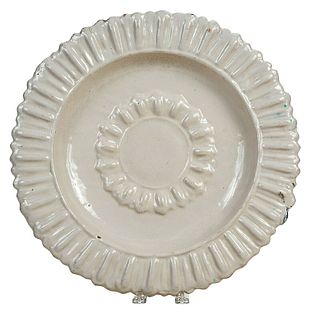 Continental Tin Glazed Earthenware White Charger