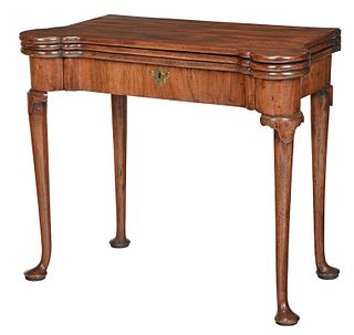 Queen Anne Mahogany Triple Top Card Table