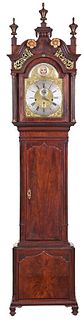 George III Eglomise Chiming Tall Case Clock