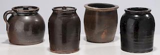 Four American Stoneware Jars