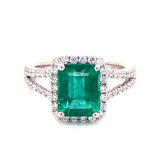 18k Emerald & Diamond RingÊ