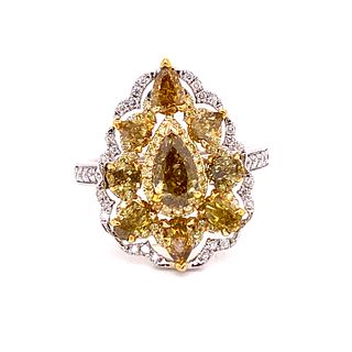 14k Fancy Yellow Diamond RingÊ