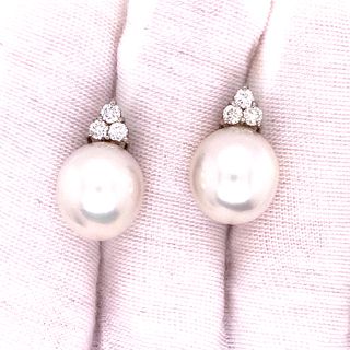 18k Diamond Pearl EarringsÊ