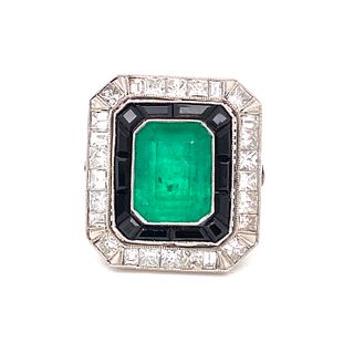 Diamond Onyx Emerald RingÊ