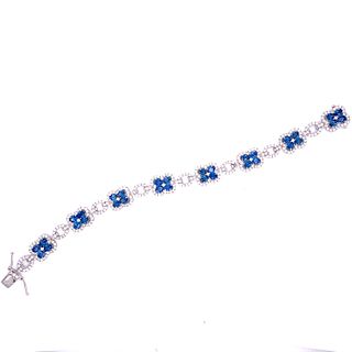 18k Sapphire Diamond BraceletÊ