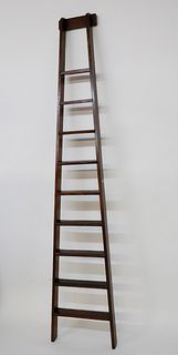 19th Century English Elm Loft Ladder