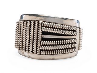 Michael Garcia, Na Na Ping
(Pascue Yaqui, b. 1952)
Sterling Silver Cuff Bracelet Lot is located and will ship from Denver, Colorado