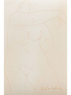 Fritz Scholder
(Luiseno, 1937-2005)
Lot is located and will ship from Denver, Colorado.untitled (nude)