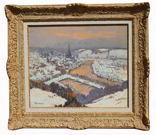 Albert Malet  (1912 - 1986) View of Rouen