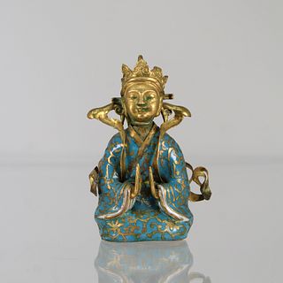 Antique Gilt Bronze Tibetan Buddha Figure