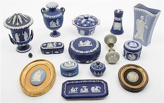 * A Collection of Wedgwood Jasperware Articles Height of tallest 6 1/4 inches.