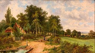 Octavius Thomas Clark, Oil, Summer Landscape