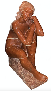 Luis Sanguino, Carved Red Marble Nude