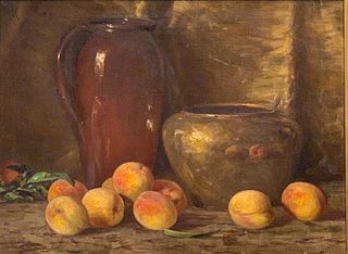 Adam Lehr Oil, Still Life with Peaches