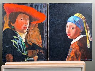 William A. Van Duzer, Two Oils after Johannes Vermeer, 2000