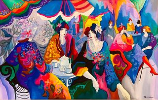 Patricia Govezensky Watercolor, Femmes en Cafe