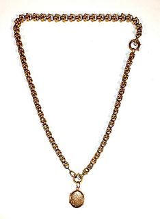 Antique Fob Chain with Locket