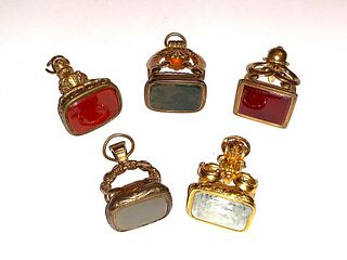 Five Antique Watch Fobs