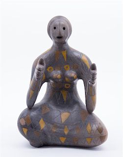 A Pottery Figure Height 15 inches.