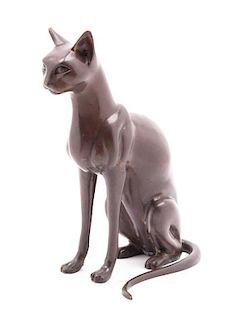 A Continental Bronze Animalier Figure Height 11 3/4 inches.