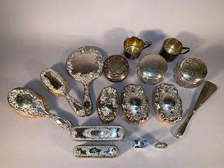Sterling Silver Mounted Boudoir Items and More