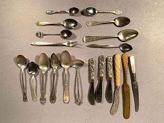 Assorted Sterling and Plated Silver Spoon Lot