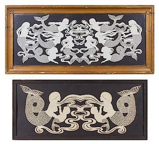 * Two American Silhouettes, Pamela Dalton Width of wider 29 1/2 inches.
