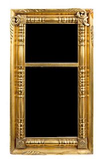 * A Federal Giltwood Pier Mirror Height 32 x width 18 1/2 inches.