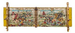 * A Sicilian Painted Donkey Cart Panel Height 20 x width 47 inches.