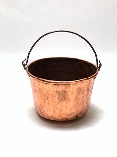 Antique American Copper Maple Syrup Cauldron
