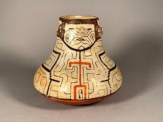 Peruvian Shipibo Pottery Effigy Vessel