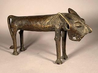 Benin Bronze Figure of a Lion