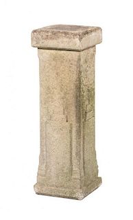 An American Cast Stone Pedestal Height 30 inches.