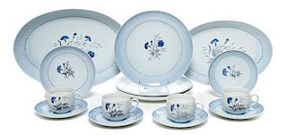 * A Royal Copenhagen Luncheon Service for Twelve Diameter of luncheon plate 7 inches.