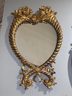 Antique American Classical Giltwood Cornucopia Mirror